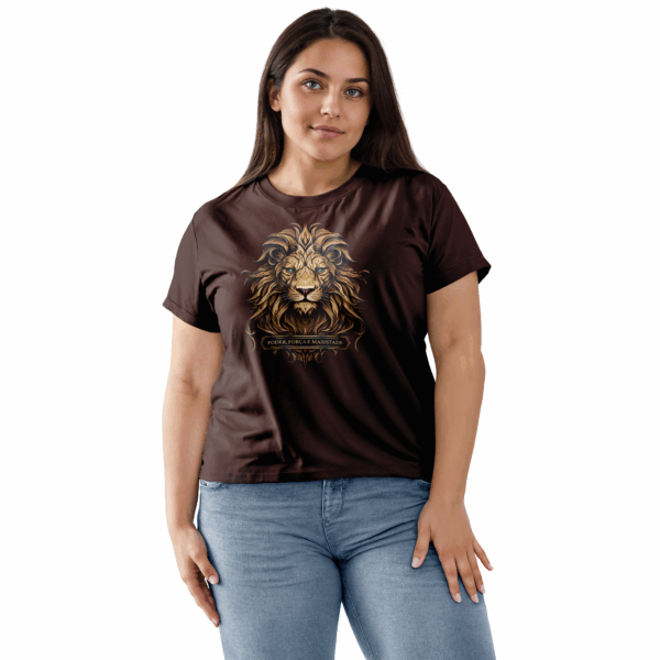 Camiseta Feminina Marrom Poder, força e majestade