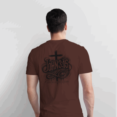 Camiseta Masculina Marrom John 3:16
