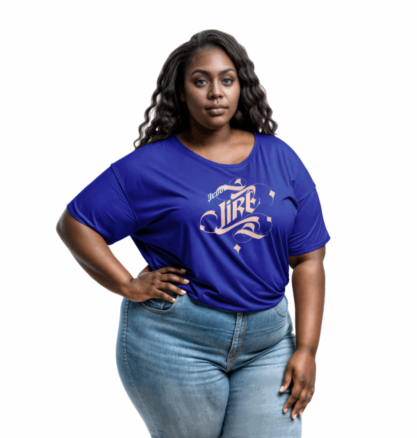 Camiseta Feminina Plus Size Azul Royal Jeová Jiré