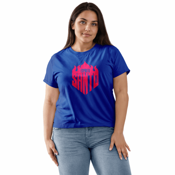 Camiseta Feminina Azul Royal Espírito Santo – Mateus 3:11