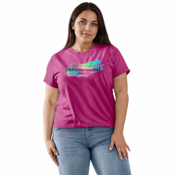 Camiseta Feminina Rosa Pink Abençoada – João 1:16