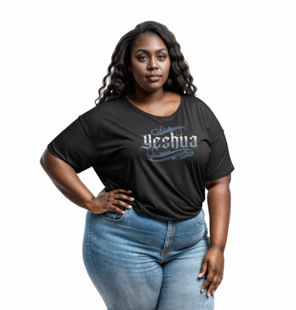 Camiseta Feminina Plus Size Preta Yeshua – A tua presença me basta