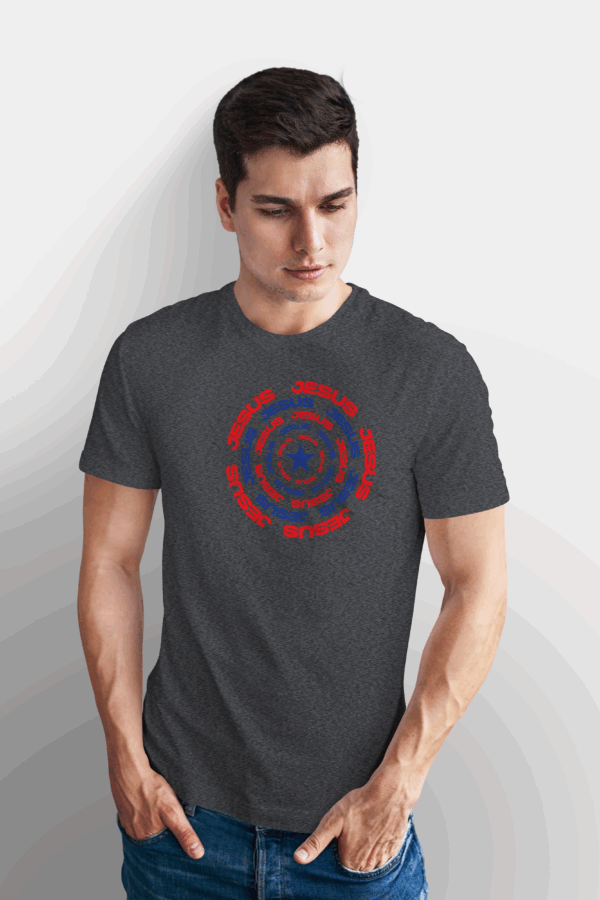 Camiseta Masculina Cinza Chumbo Jesus