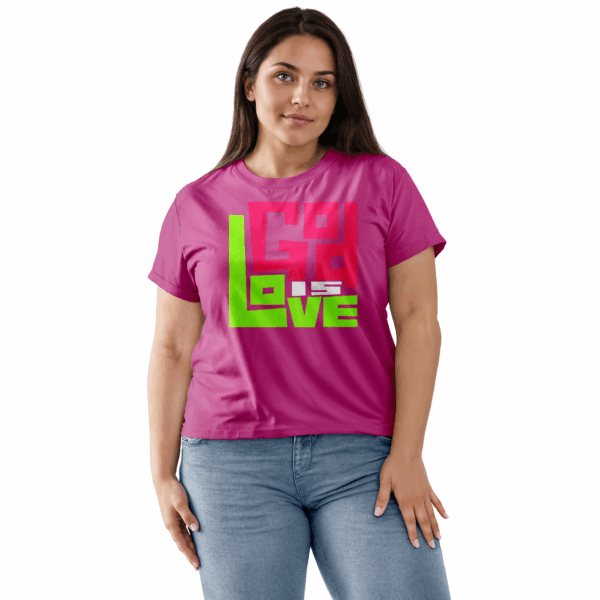 Camiseta Feminina Rosa Pink God is Love