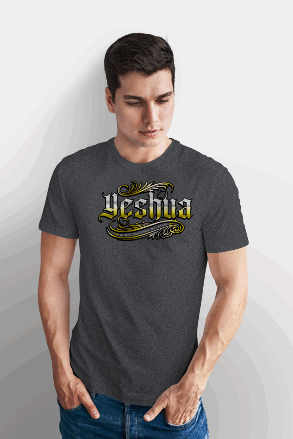 Camiseta Masculina Cinza Chumbo Yeshua A tua presença me basta