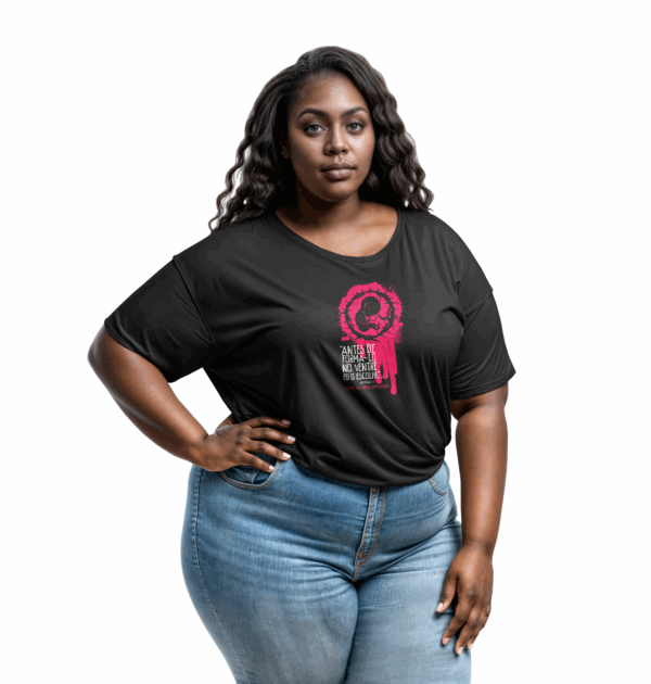 Camiseta Feminina Plus Size Preta Antes de formá-lo no ventre, Eu o escolhi;...Todas as vidas importam – Jeremias 1:5