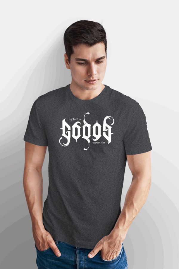 Camiseta Masculina Cinza Chumbo My lord is God