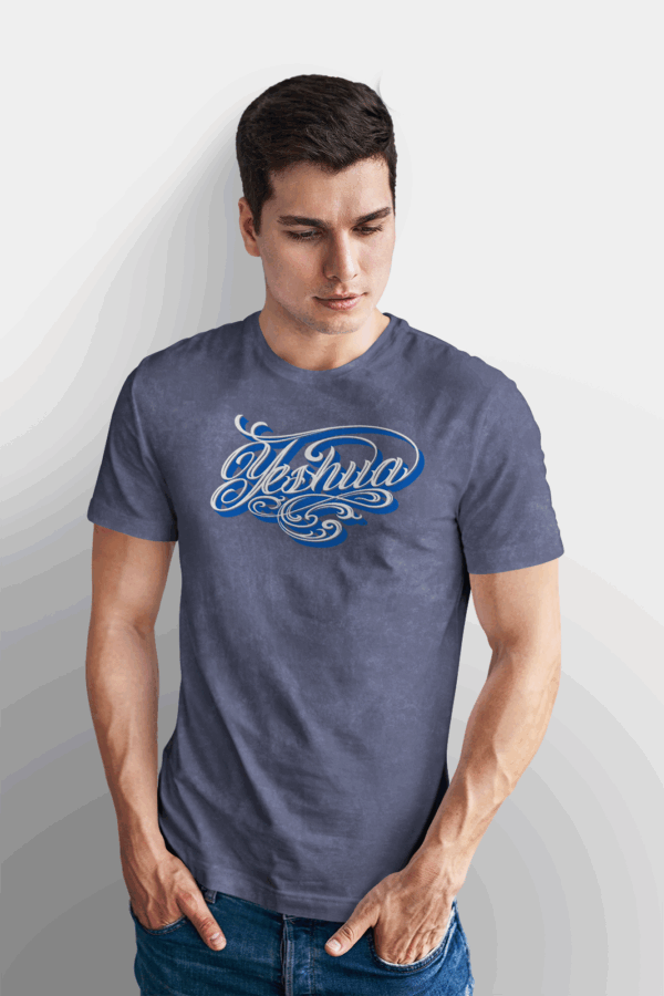 Camiseta Estonada Masculina Azul Yeshua