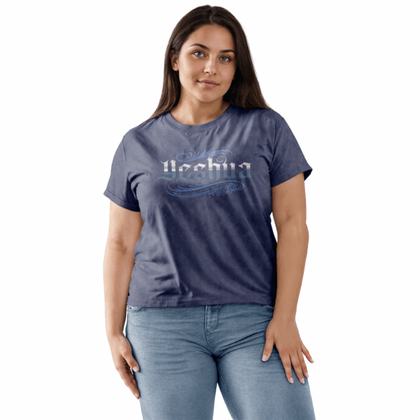 Camiseta Estonada Feminina Azul Yeshua - A tua presença me basta