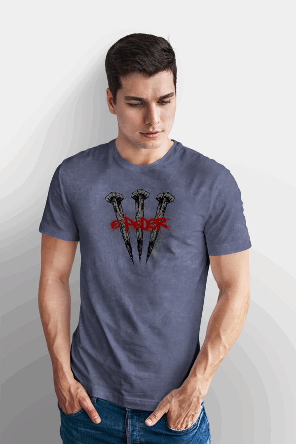 Camiseta Estonada Masculina Azul O poder - 1Corintios 1:18